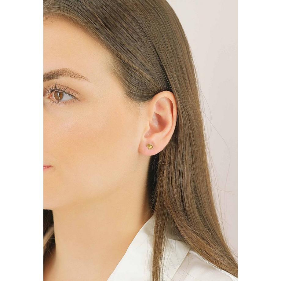 MUAU Schmuck  Ohrstecker Gelbgold 750, 6x8mm 