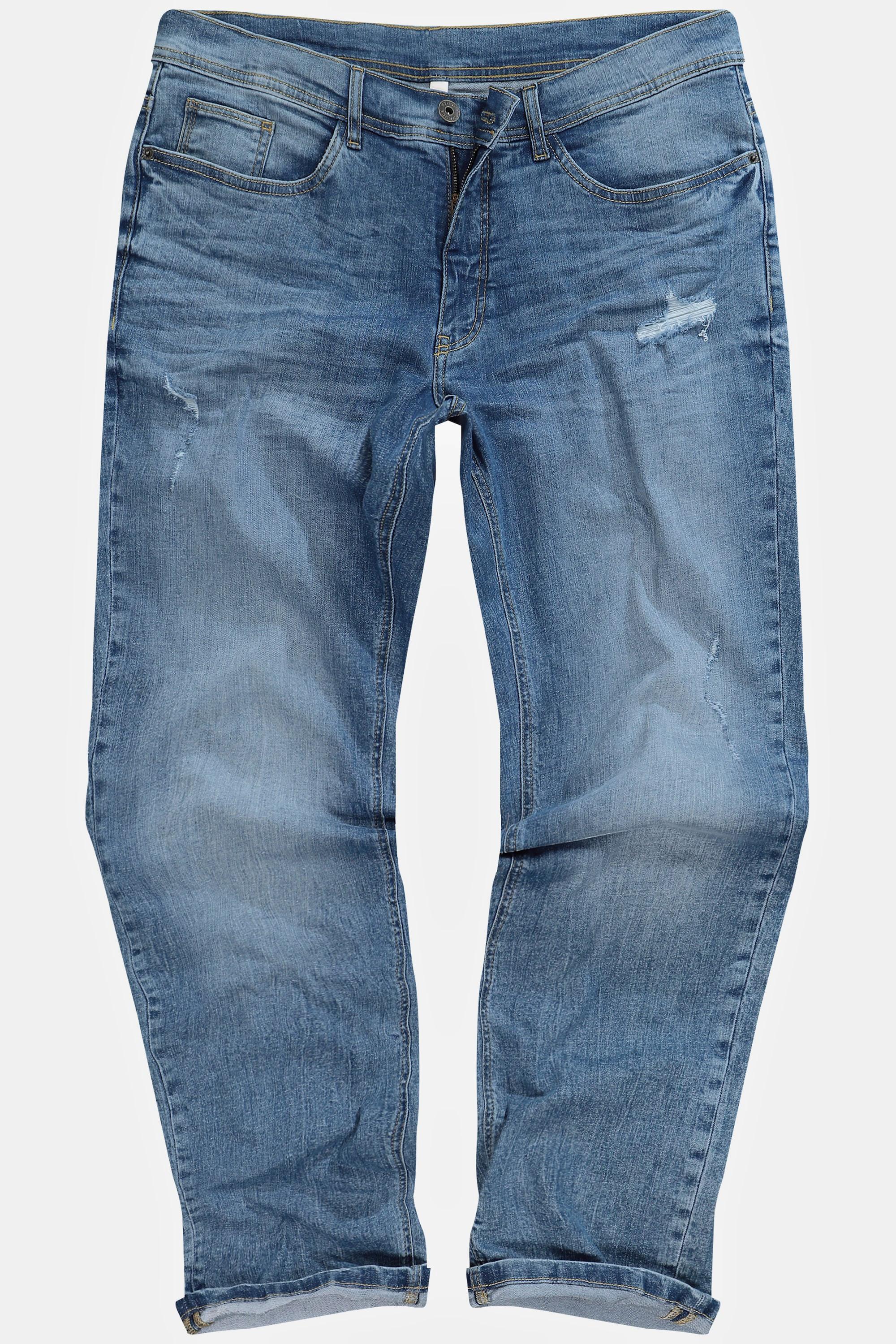 Sthuge  Jeans con FLEXLASTIC®, effetto sdrucito e taglio dritto a cinque tasche, fino alla tg. 70/35 