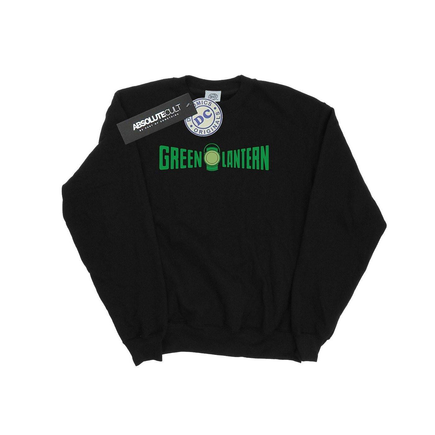 Image of Green Lantern Text Logo Sweatshirt Mädchen Schwarz 116