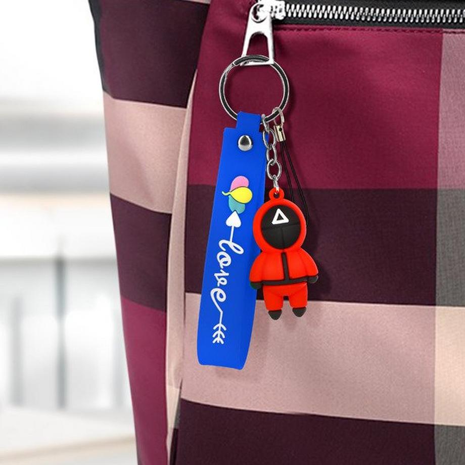 Avizar  Porte Clé Squid Game Dragonne Bleu 