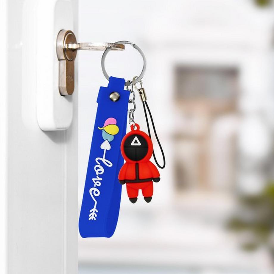 Avizar  Porte Clé Squid Game Dragonne Bleu 