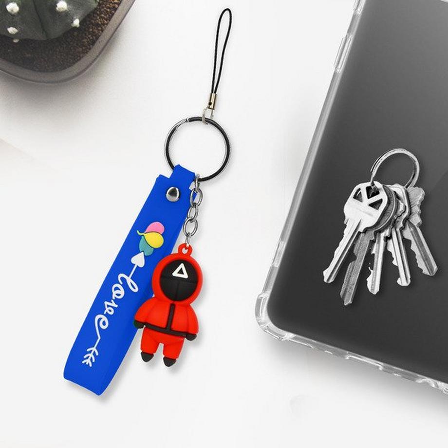 Avizar  Porte Clé Squid Game Dragonne Bleu 