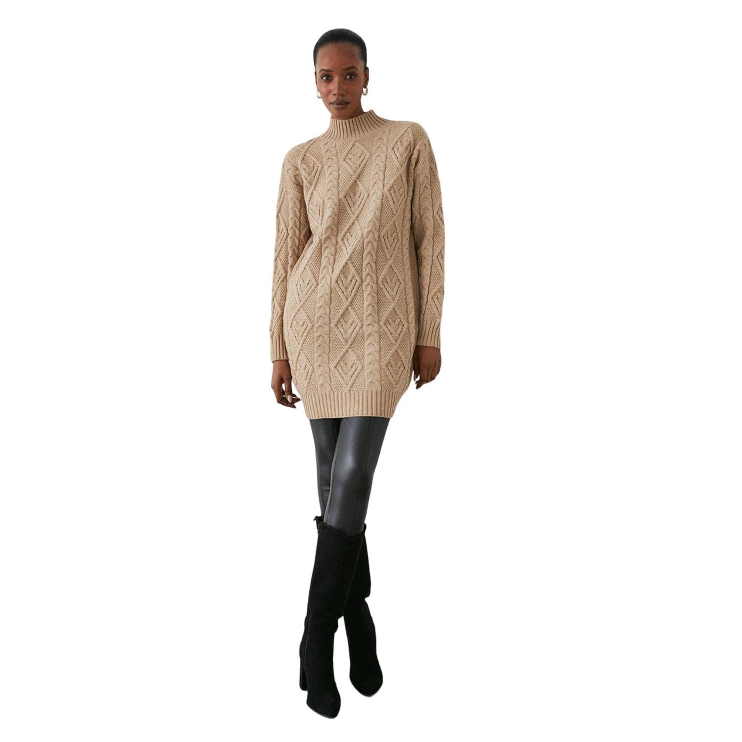 Image of Pullover Hoch Geschnitten Damen Camel S