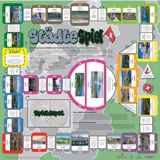 GEWERBE-SPIEL  Brettspiel STÄDTE-SPIEL Schweiz (Deutsch) 