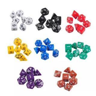Gameloot  Lot de 7 dés pour Donjons et Dragons et autres jeux (Blanc) 