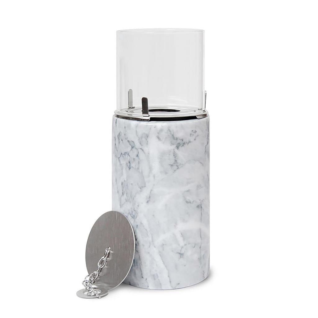 Image of Feuersäule aus weissem Marmor 25 cm SIENA S Feuersäule aus weissem Marmor 25 cm SIENA S