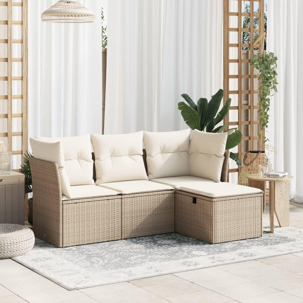 VidaXL set divano da giardino Polirattan  