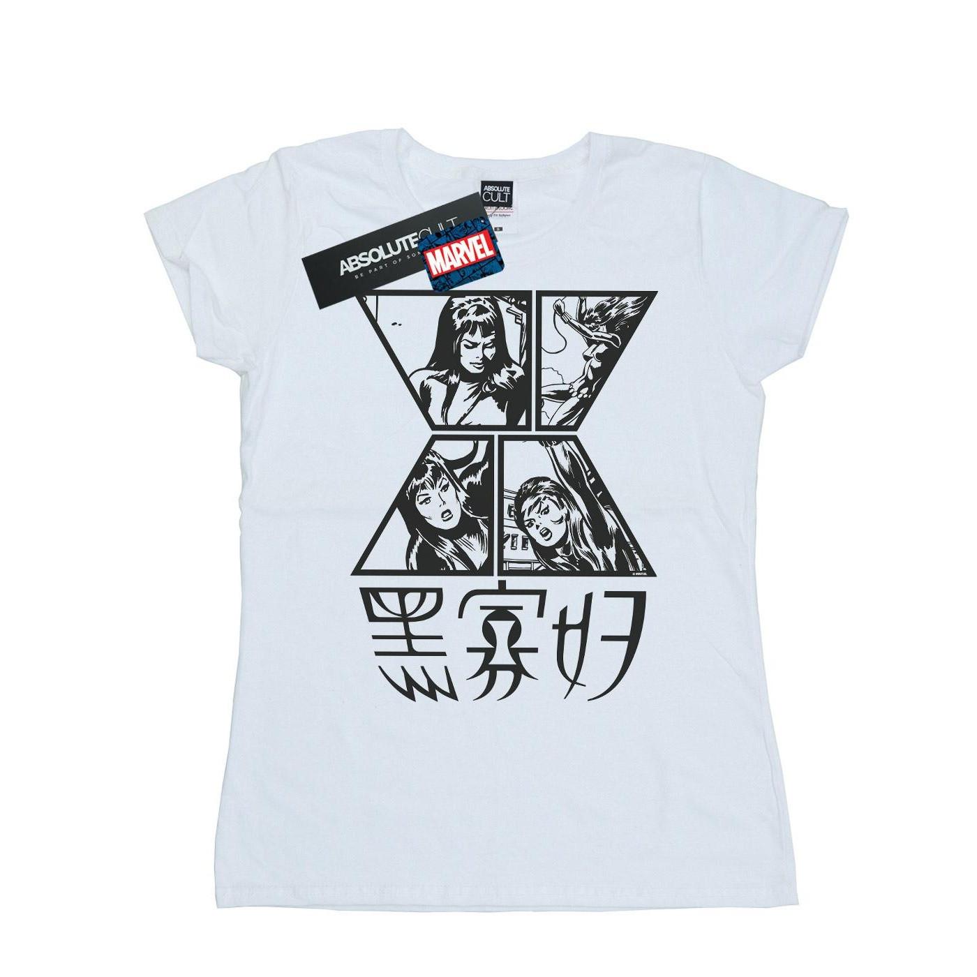 Image of Black Widow Symbol Tshirt Damen Weiss L