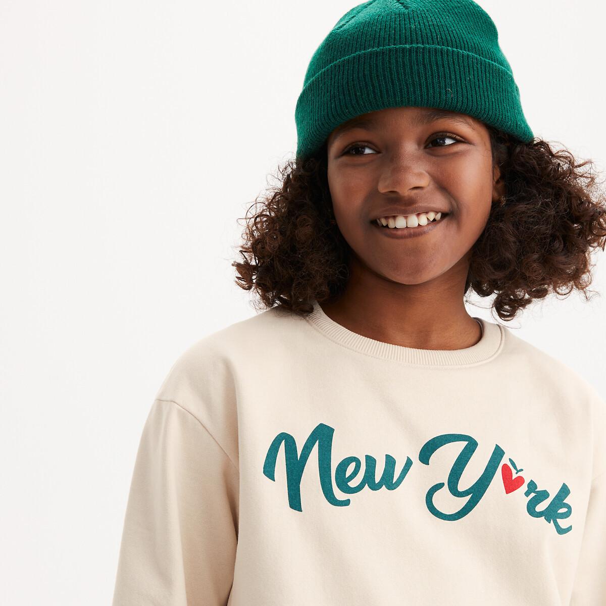 La Redoute Collections  Sweatshirt mit Rundhals und New-York-Motiv 