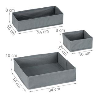 B2X 4-teilige Schubladeneinteilung aus Vlies  