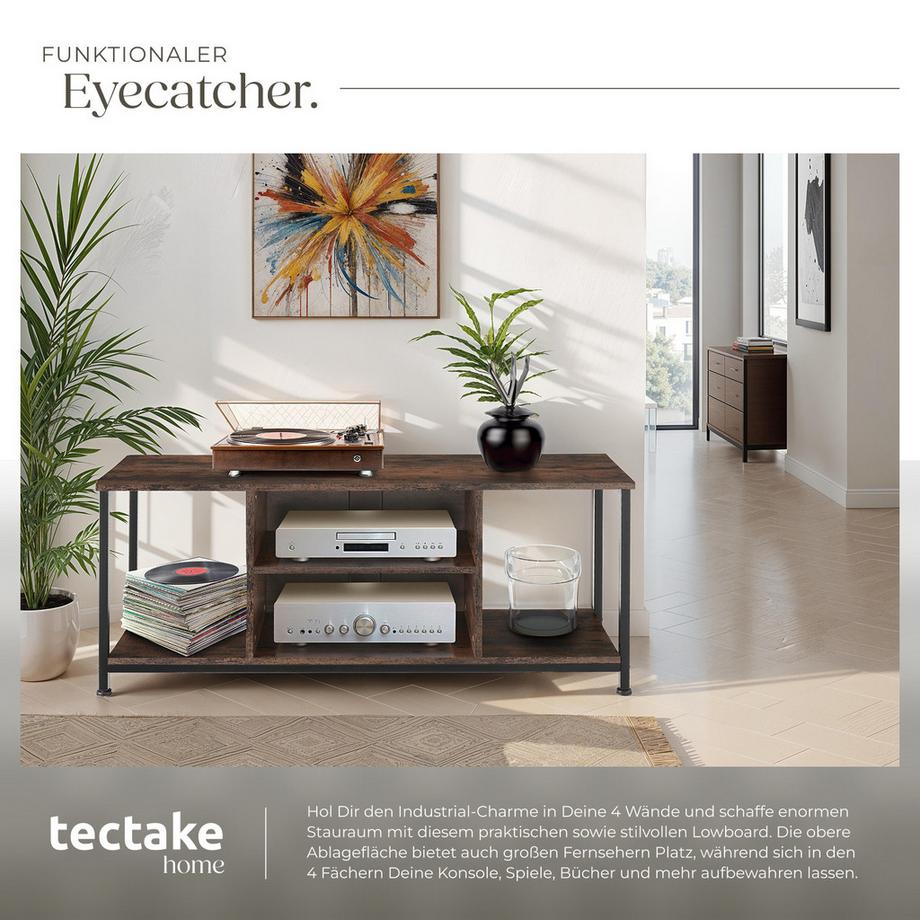 Tectake Mobile TV Denver stile industriale  