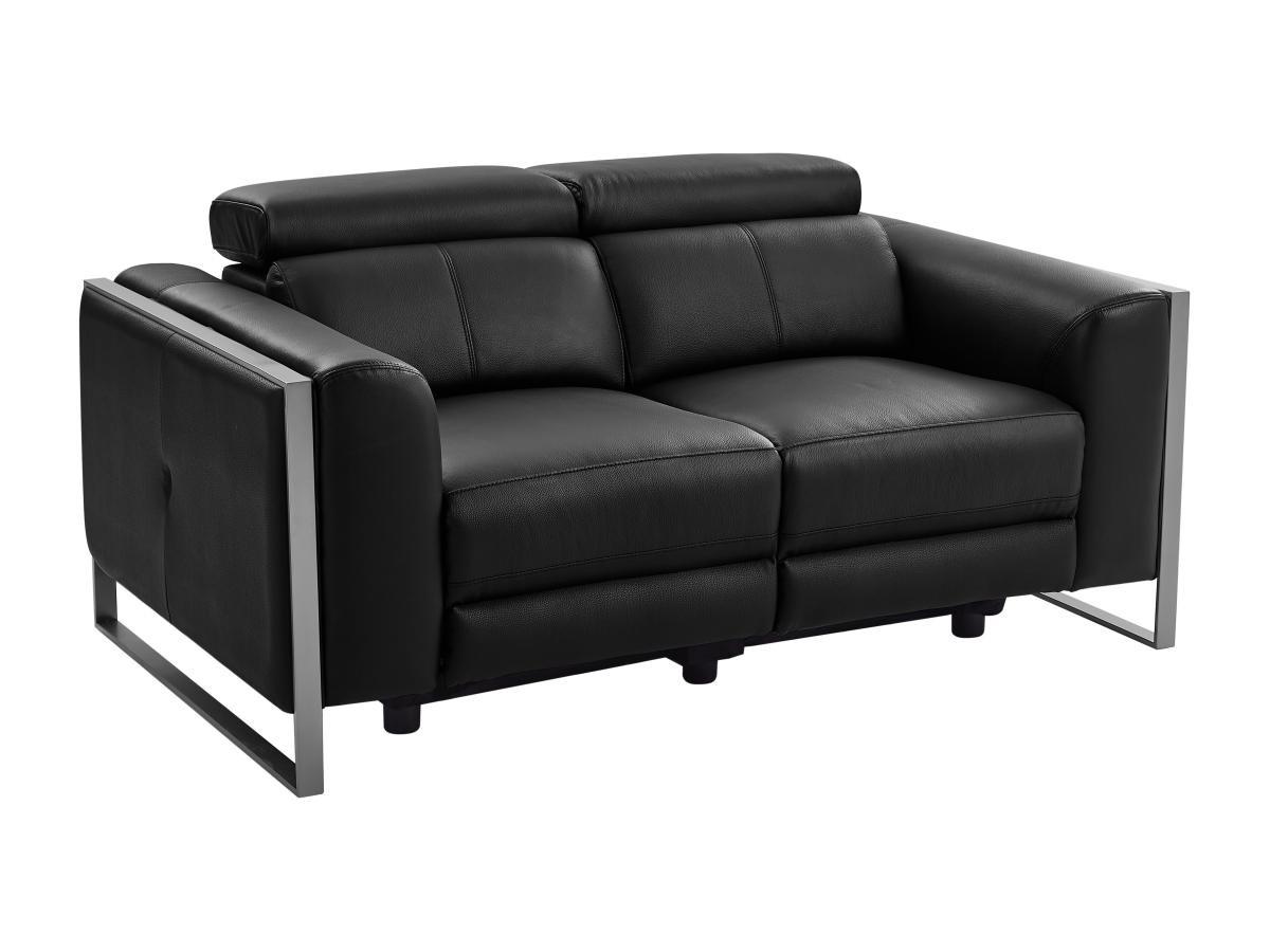 Image of Relaxsofa 2-Sitzer elektrisch - Leder - Schwarz - DAVOLI Relaxsofa 2-Sitzer elektrisch - Leder - Schwarz - DAVOLI