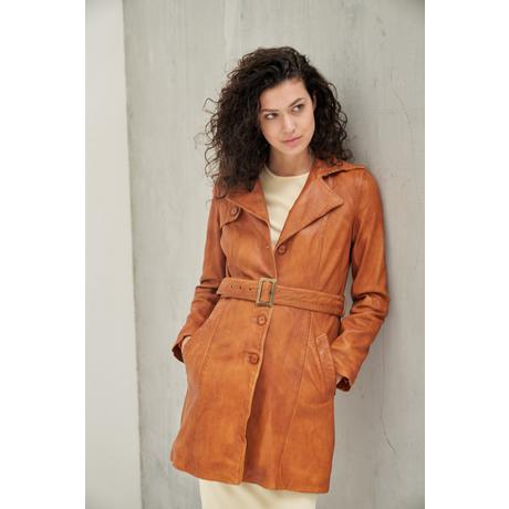 RICANO  Manteau en cuir  Kate, trench avec ceinture 