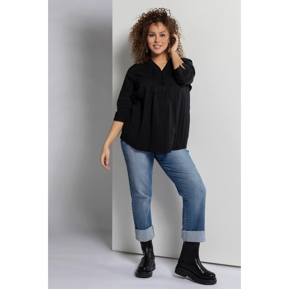 Ulla Popken Tunica Bubble Pieghe Maniche 3/4  