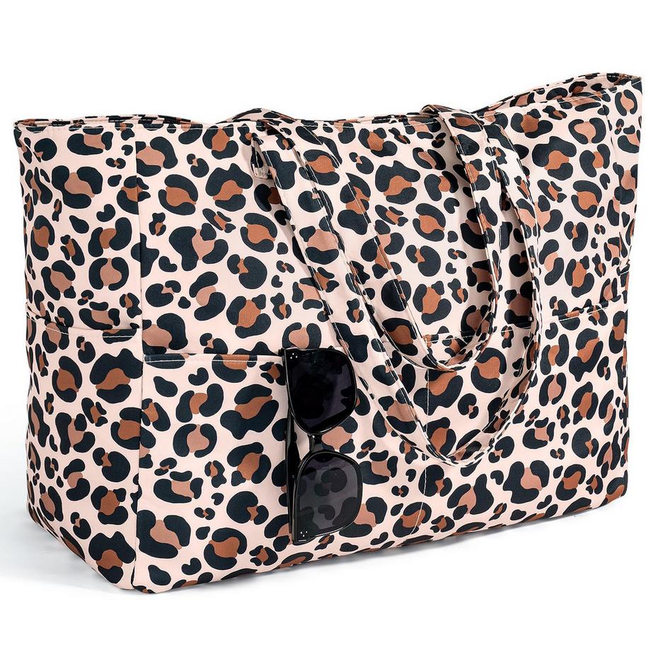 Only-bags.store Sac Shopper à Fermeture Éclair Imprimé Léopard  