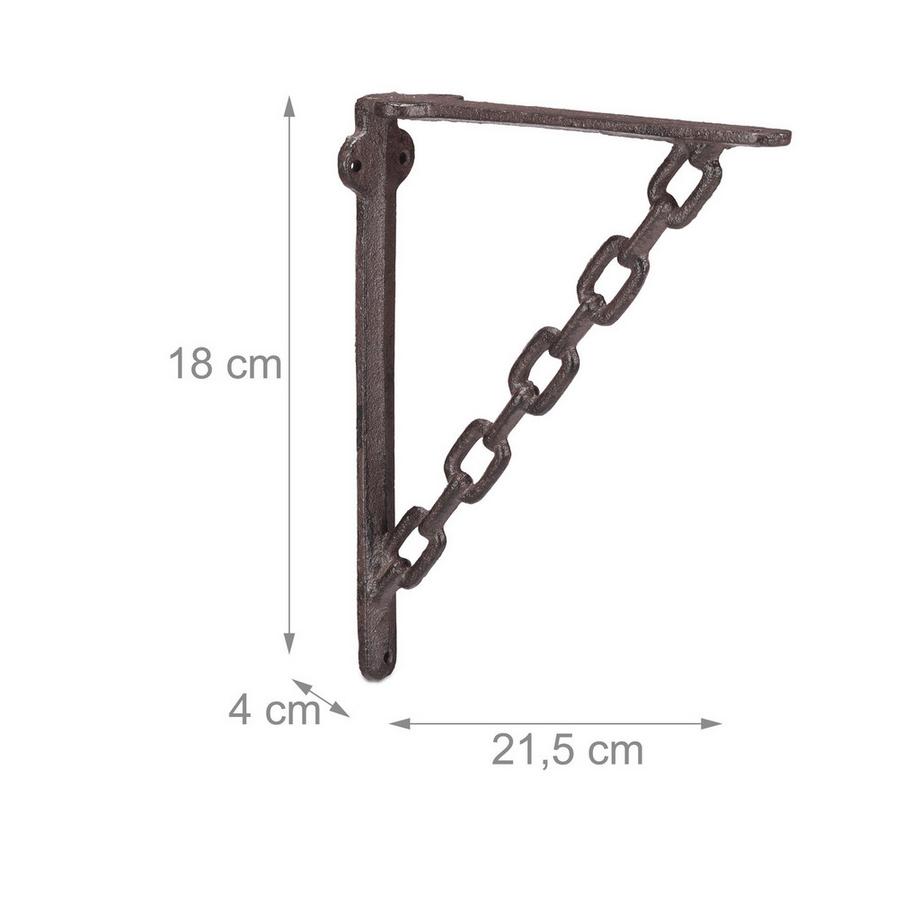 B2X 2x Regalträger aus Gusseisen mit Kette  
