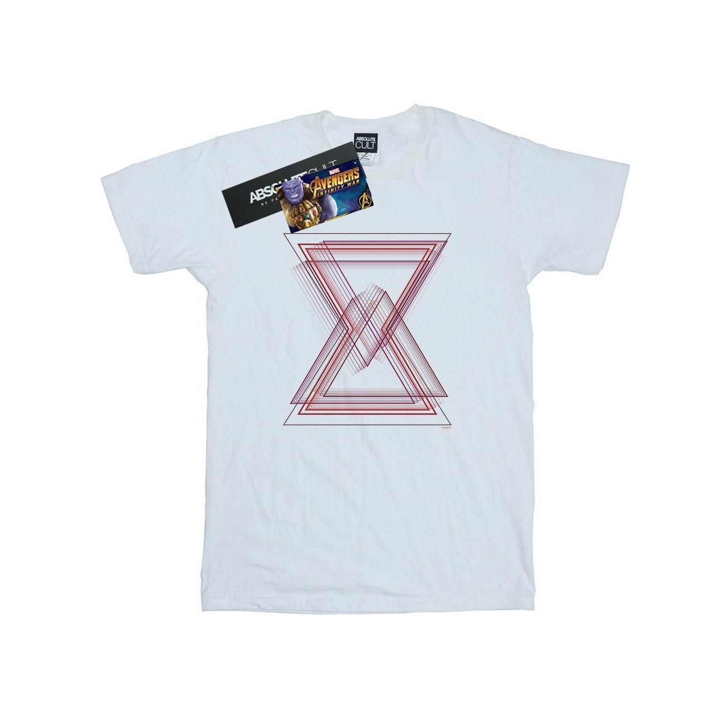 Image of Avengers Infinity War Black Widow Lines Tshirt Damen Weiss XXL