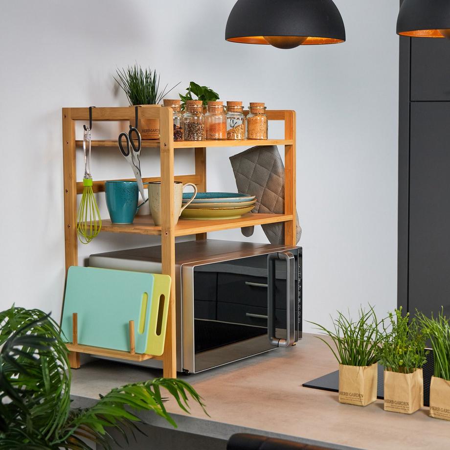 Northix Étagère à micro-ondes 2 niveaux  