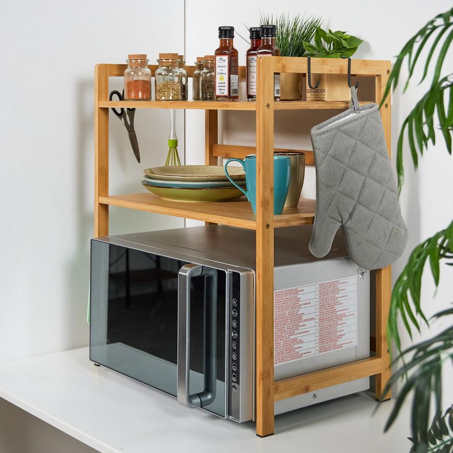 Northix Étagère à micro-ondes 2 niveaux  