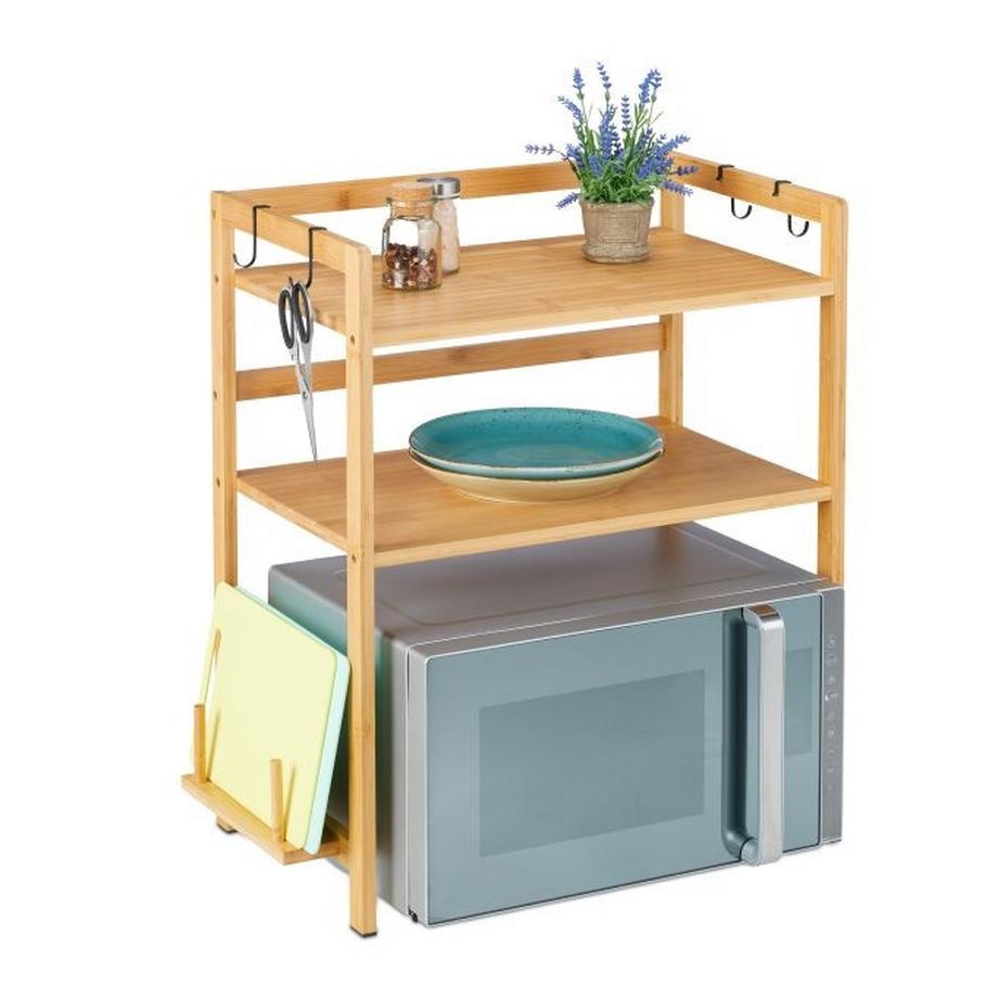 Étagère à micro-ondes 2 niveaux