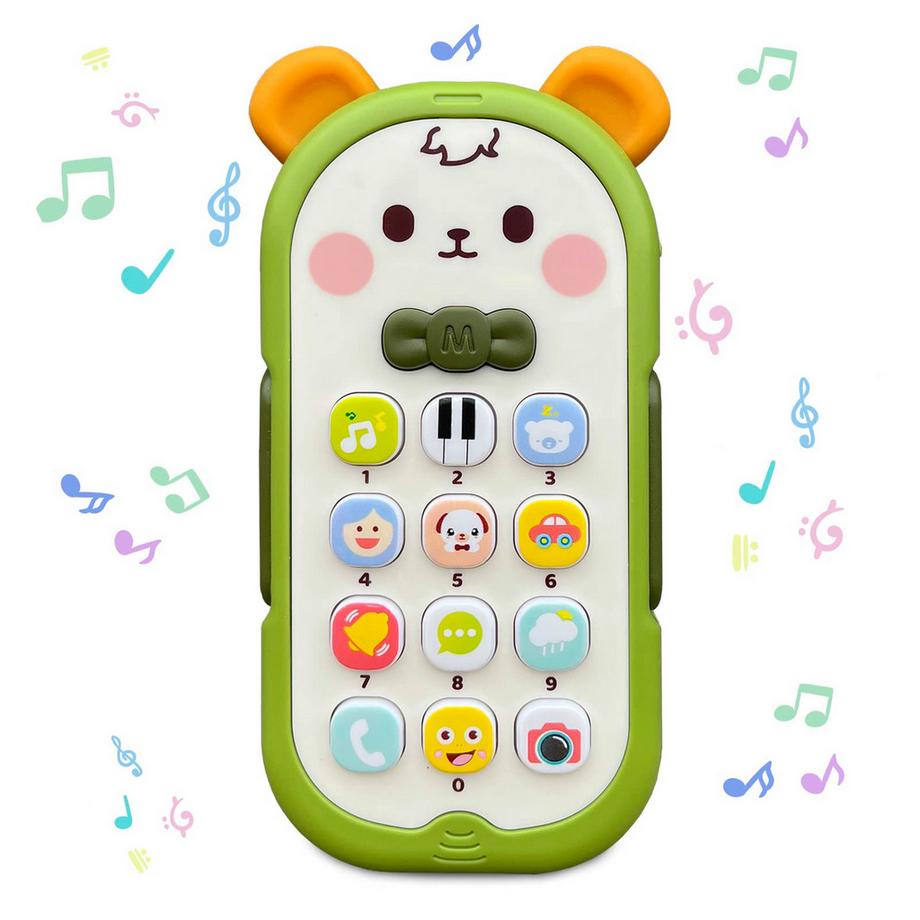 Babyhandy Musikspielzeug, Kinderhandy mit Musiklicht, englischem Ton und verschiedenen Melodien, Babyhandy