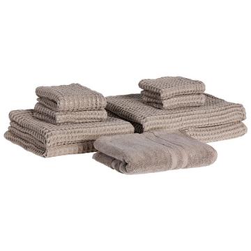 Lot de 9 serviettes en Coton AREORA