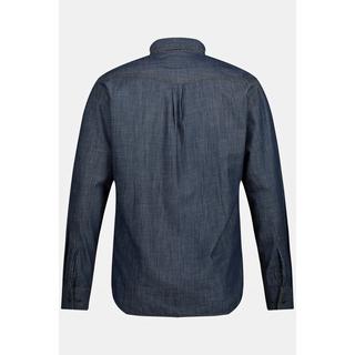 Sthuge  Chemise en jean STHUGE, manches longues et col Kent, coupe Modern Fit jean bleu foncé 