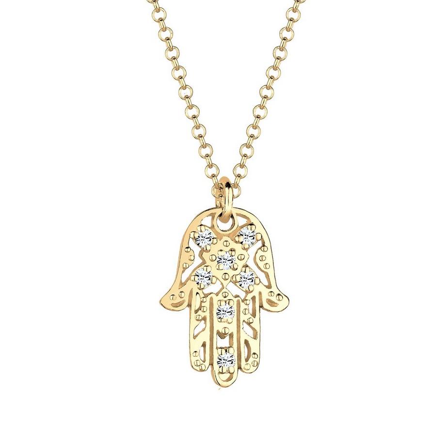 Elli  Collier Main D'hamsa Avec Cristaux 