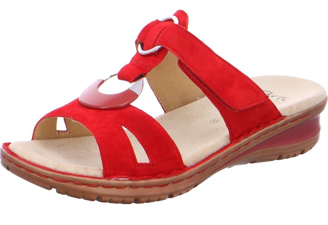 Image of 12-27233-78 - Wildleder Sandale Damen Rot 41