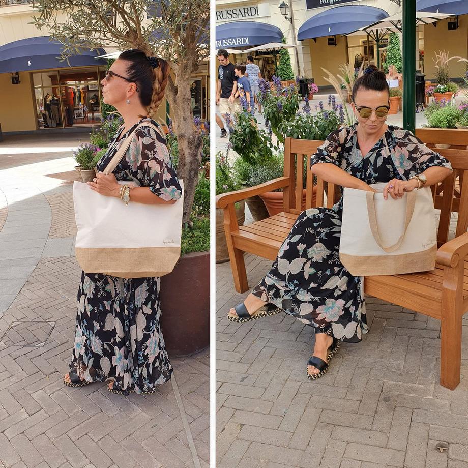 Only-bags.store Jute Shopper Badetasche  