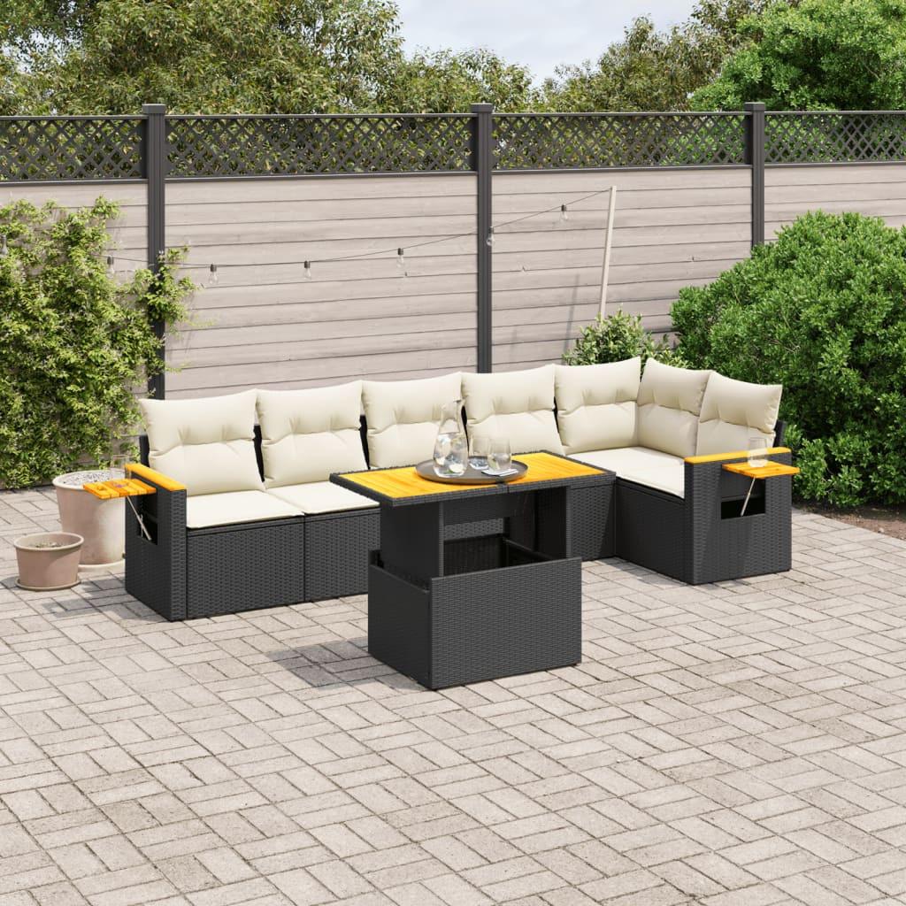 VidaXL Ensemble de canapés de jardin rotin synthétique  