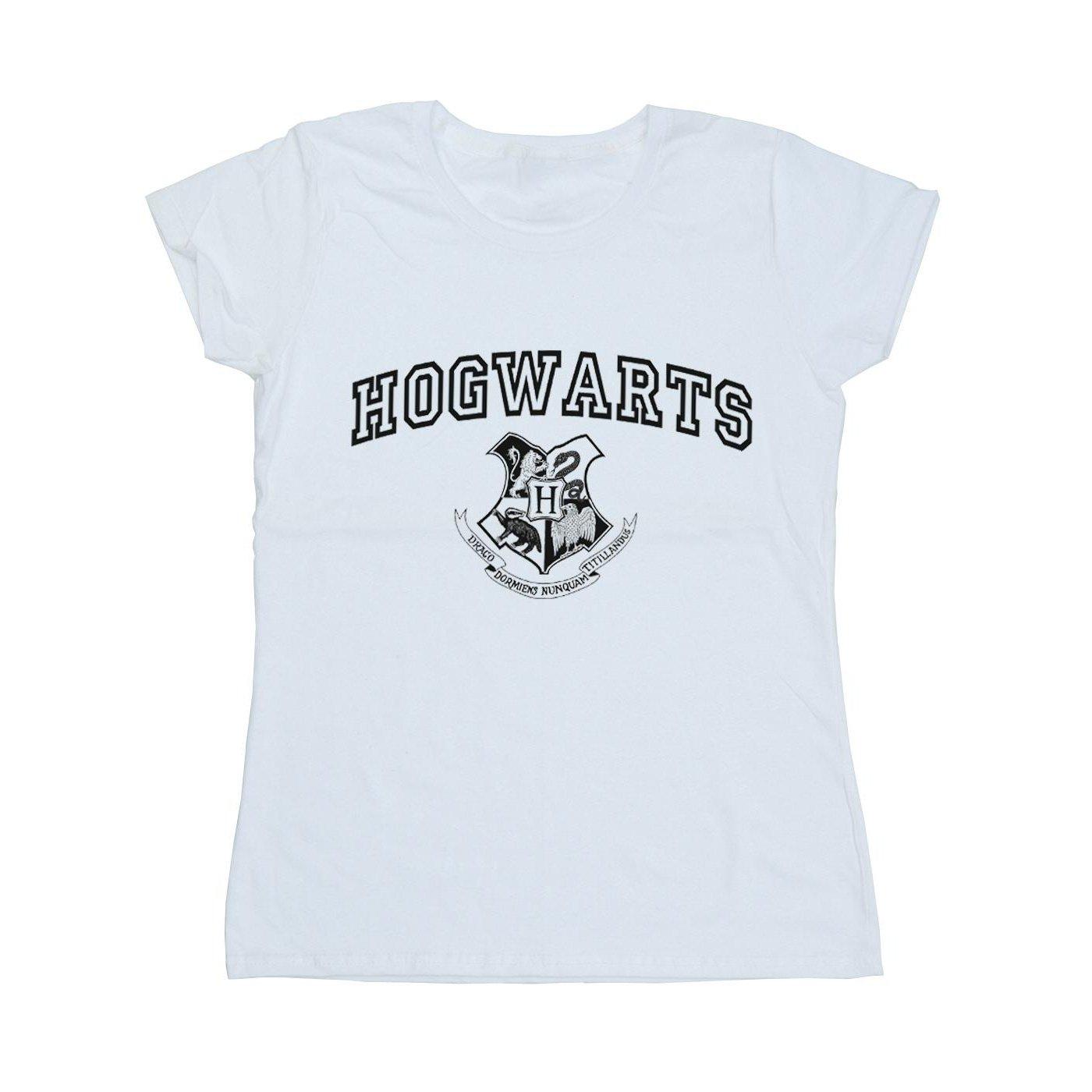 Image of Hogwarts Crest Tshirt Damen Weiss M