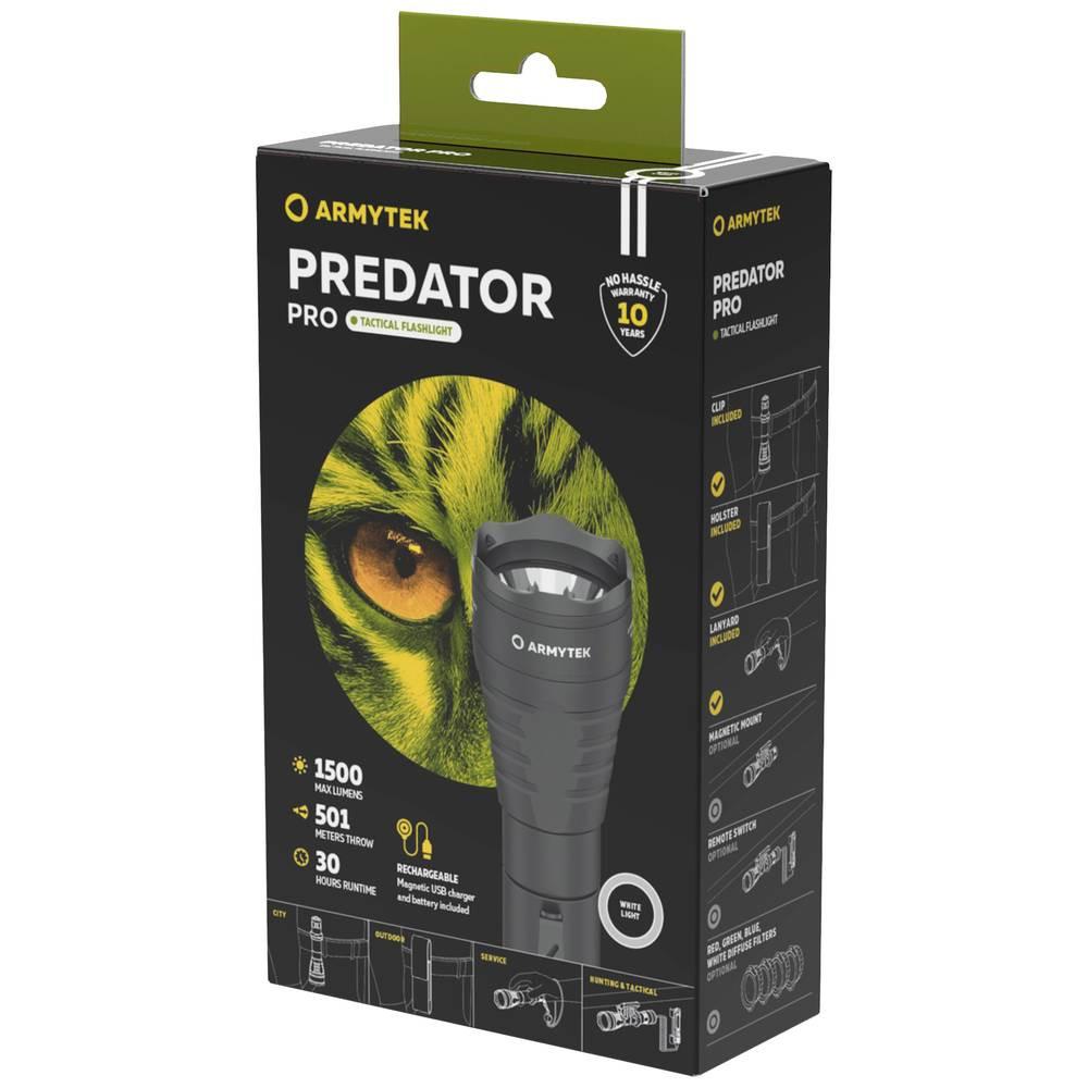 ArmyTek  Lampe Predator Pro Magnet USB tactique 2 en 1 avec charge magnétique 