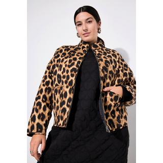 Studio Untold Veste matelassée oversize imprimé léopard  