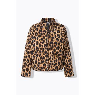 Studio Untold Veste matelassée oversize imprimé léopard  