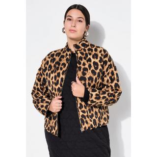 Studio Untold Veste matelassée oversize imprimé léopard  