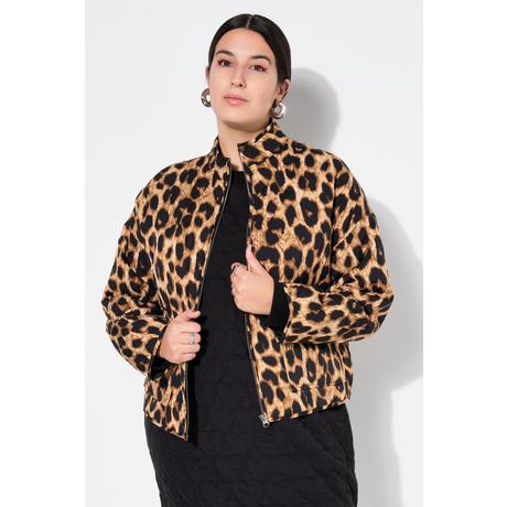 Studio Untold Veste matelassée oversize imprimé léopard  