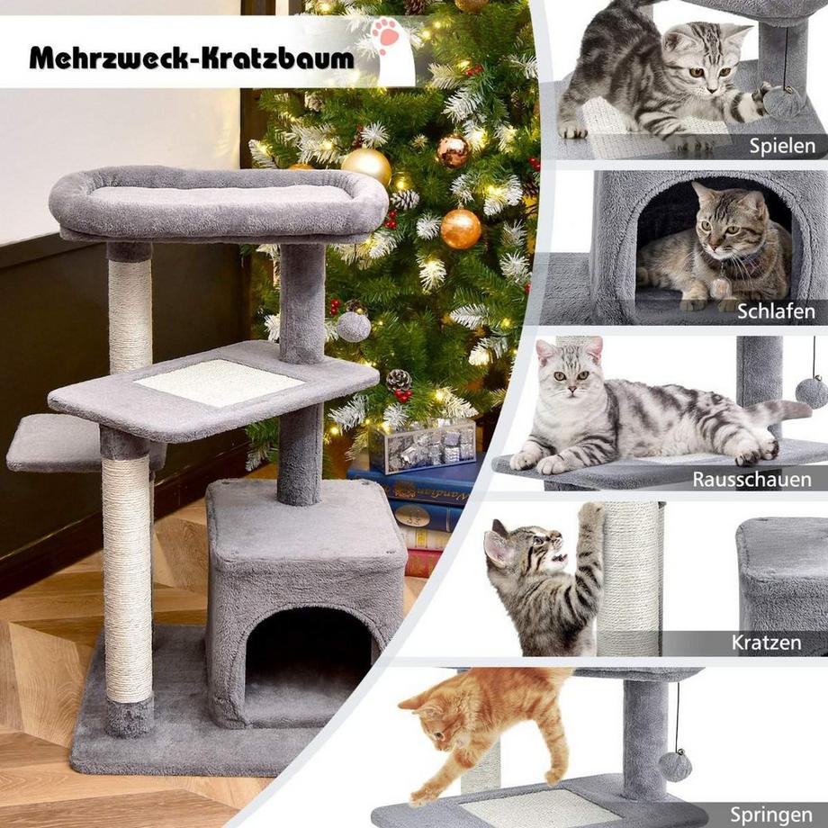 Northix  Arbre à chat avec poteaux en sisal 