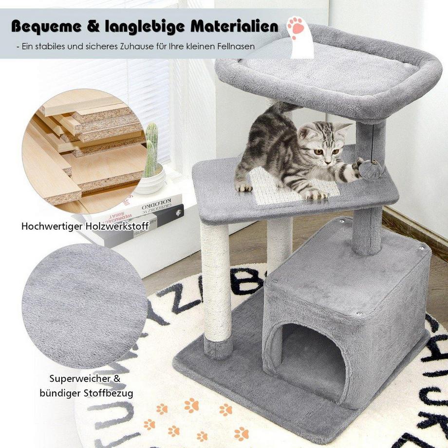 Northix  Arbre à chat avec poteaux en sisal 