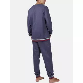 Admas Pyjama Hausanzug Hose und Oberteil Trend  Blau