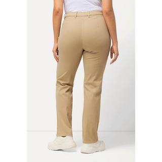 Ulla Popken  Pantalon stretch Mony, jambe légèrement de forme carotte, poches zippées 