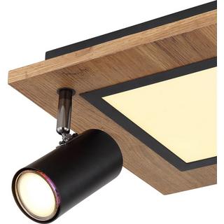 mutoni Plafonnier métal noir mat LED 30x30x18  