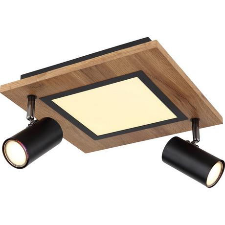 mutoni Plafonnier métal noir mat LED 30x30x18  