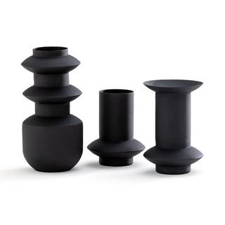 La Redoute Intérieurs Lot de 3 vases design en métal fer texturé Anaïa  