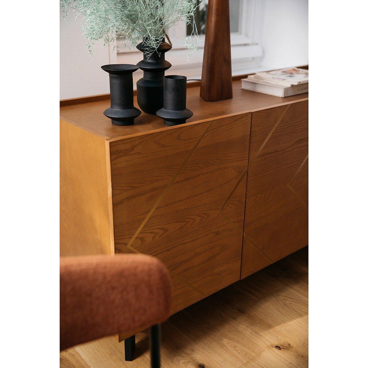 La Redoute Intérieurs Lot de 3 vases design en métal fer texturé Anaïa  