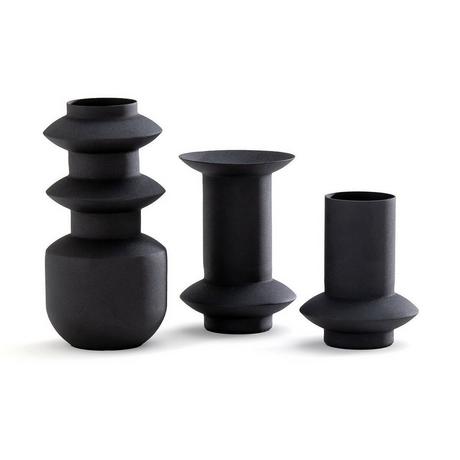 La Redoute Intérieurs Lot de 3 vases design en métal fer texturé Anaïa  