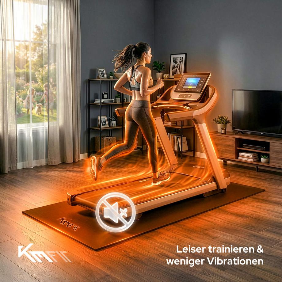 KM-Fit  Unterlegmatte Bodenschutzmatte für Fitnessgeräte Bodenmatte 