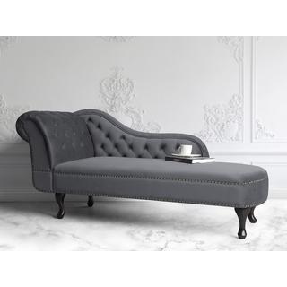 Beliani Chaise longue versione sinistra en Velluto Glamour NIMES  