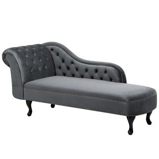 Beliani Chaise longue versione sinistra en Velluto Glamour NIMES  