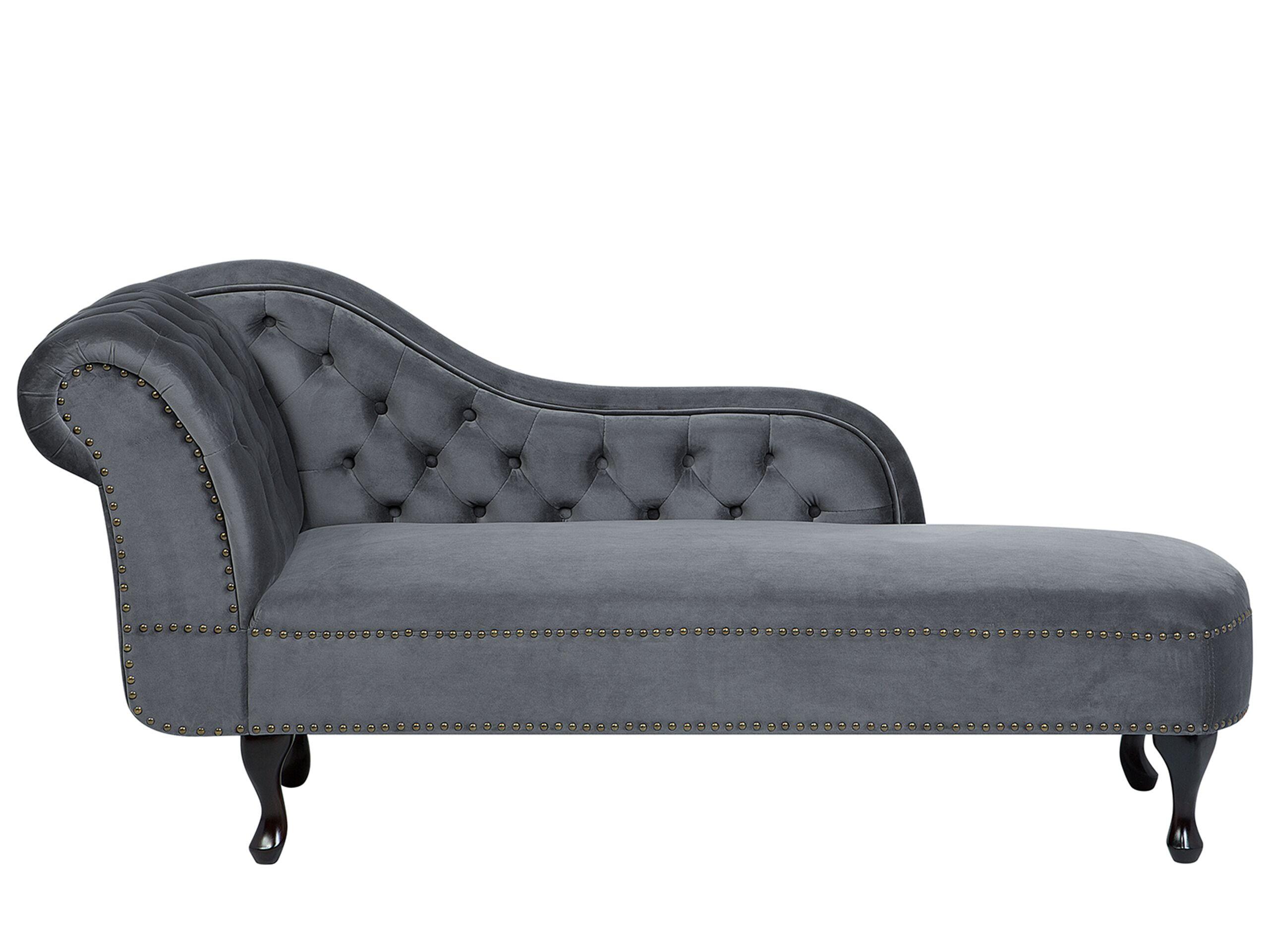 Beliani Chaise longue versione sinistra en Velluto Glamour NIMES  